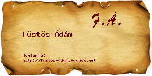 Füstös Ádám névjegykártya